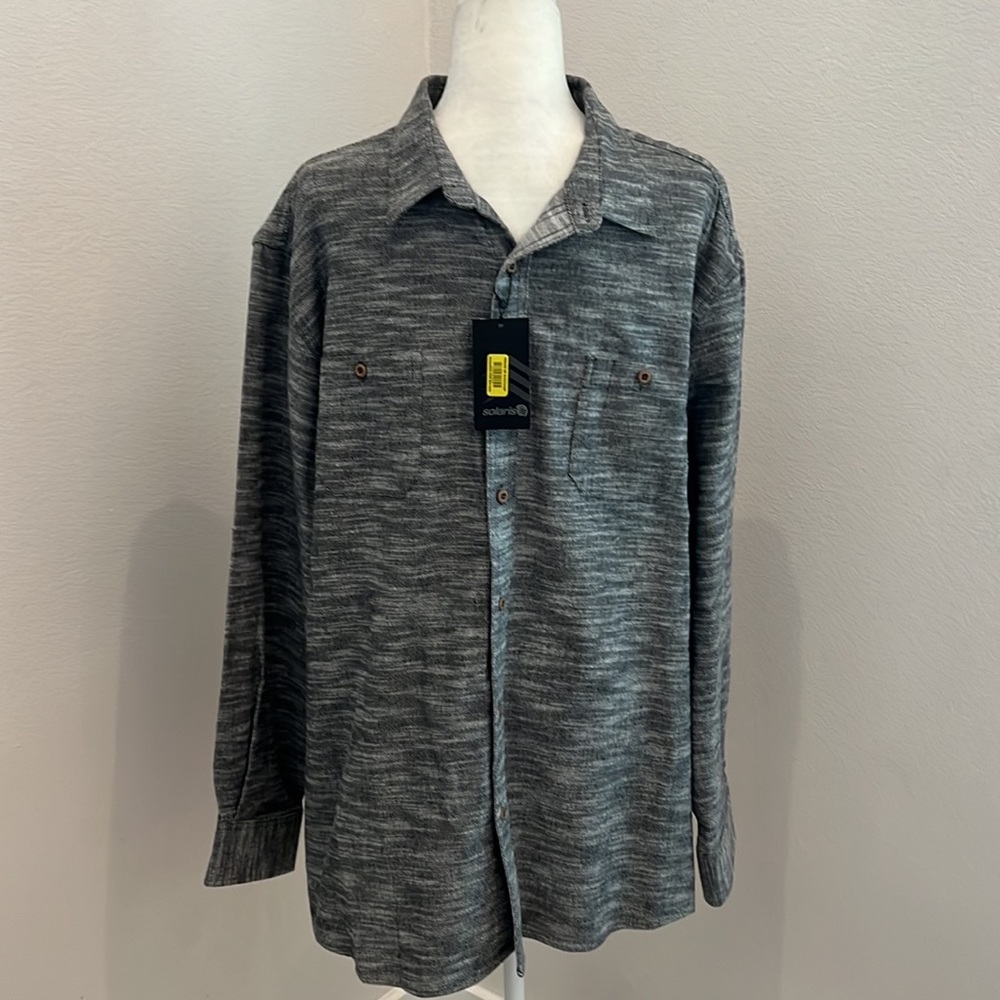 Solaris Outdoors Men's Size XXL Cotton 2-Pocket Button up Shirt